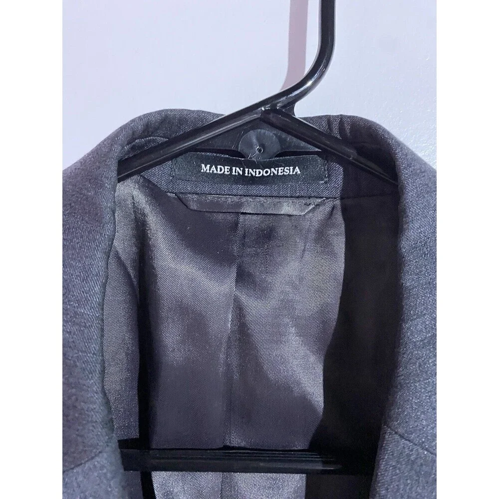 Lauren Ralph Lauren Blazer Mens 40L Gray Slim Black Label Wool Sport Coat Jacket